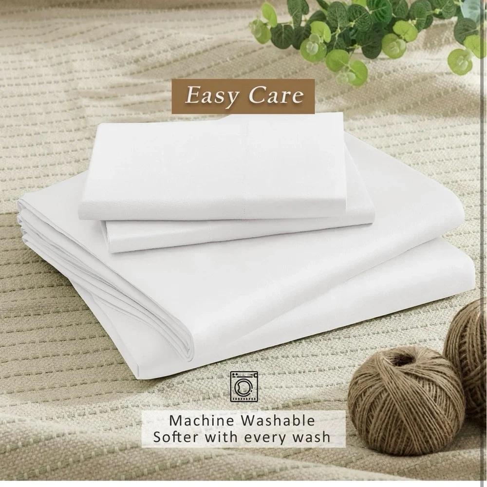 Luxury cooling sheeting set 100% viscose from bamboo,4 piece bedding set (queen)